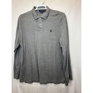Polo‎ Ralph Lauren XL Gray Longsleeve Polo Classic Fit Preppy Classic Golf